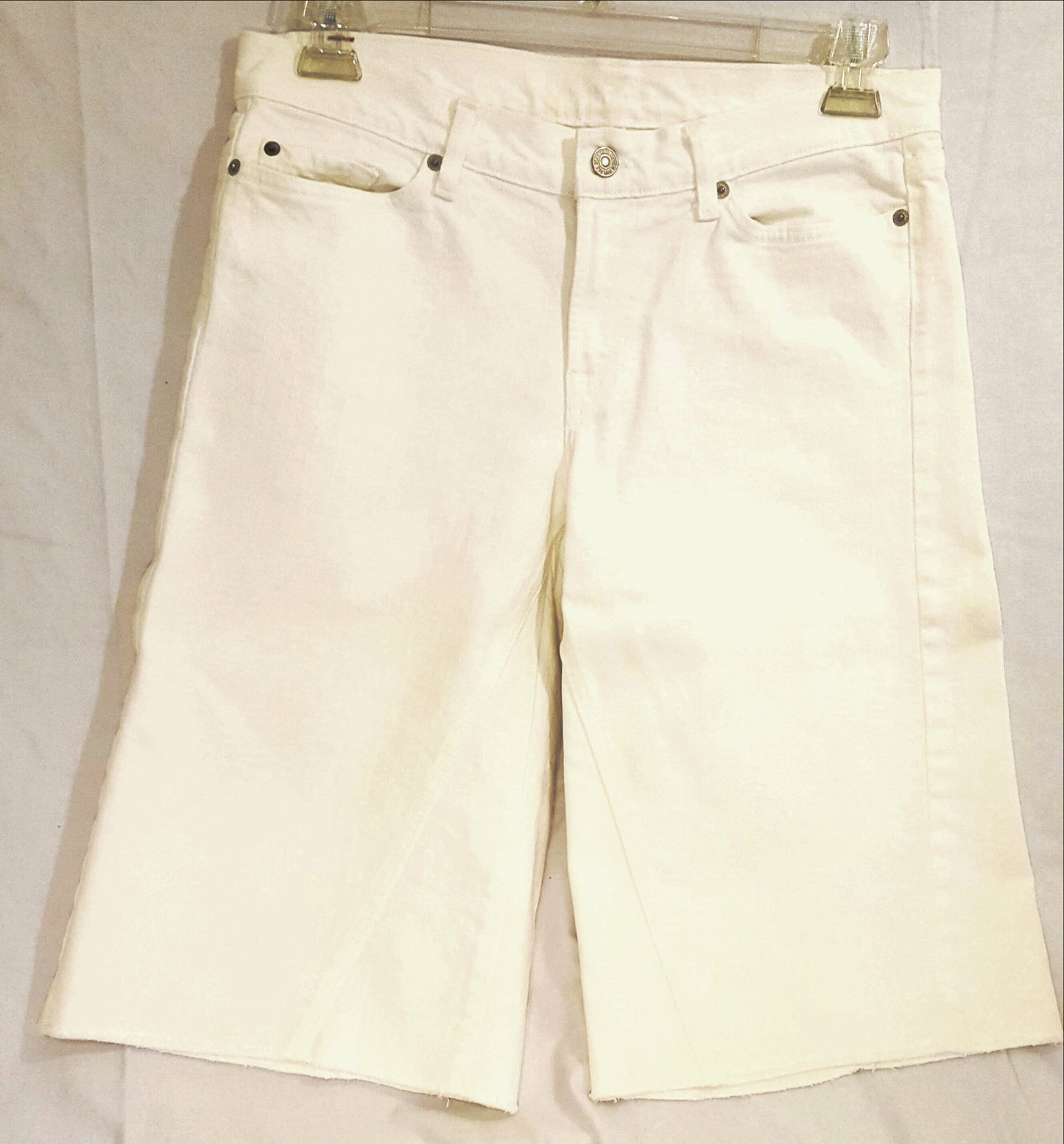 7 For All Mankind White Shorts