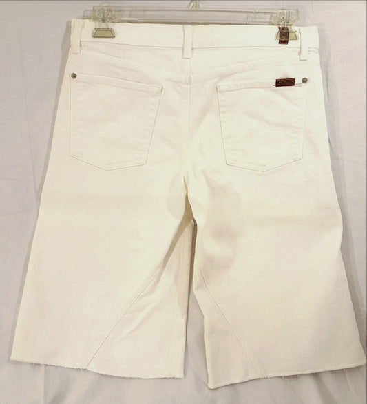 7 For All Mankind White Shorts