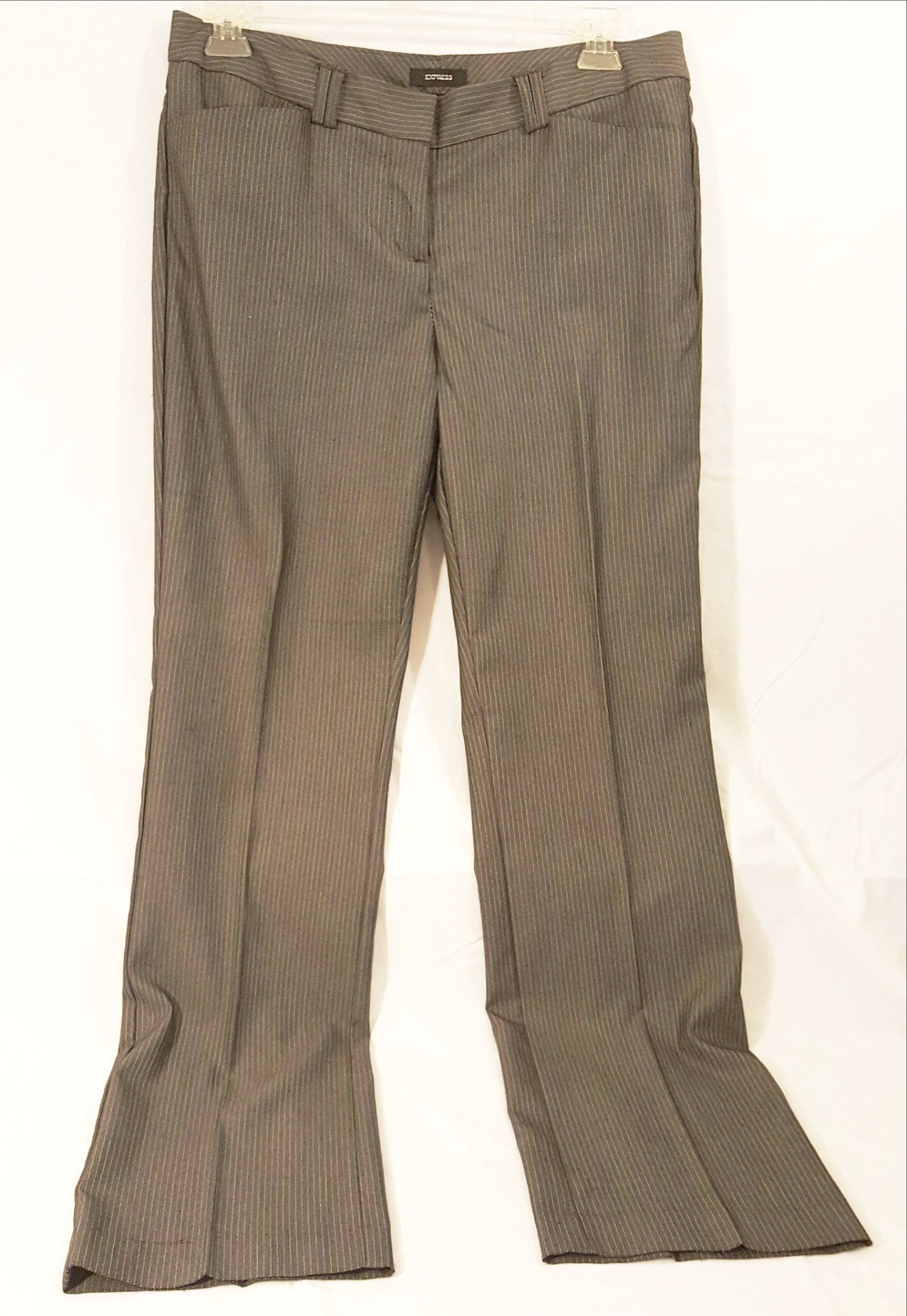 Charcoal Pinstriped Dress Slacks