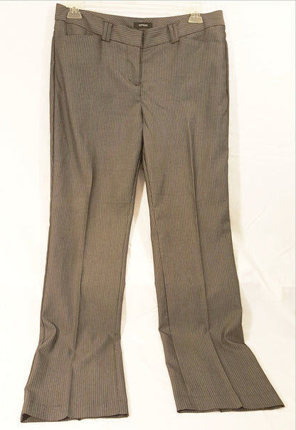 Charcoal Pinstriped Dress Slacks