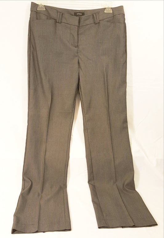 Charcoal Pinstriped Dress Slacks