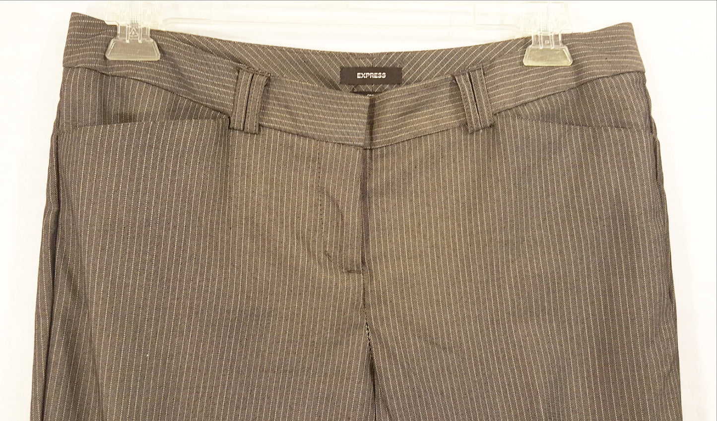 Charcoal Pinstriped Dress Slacks