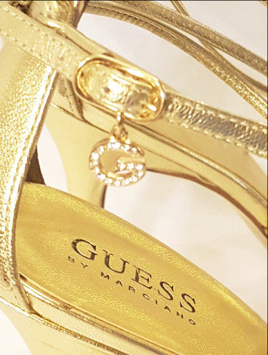 Guess Gold Strap Sandals