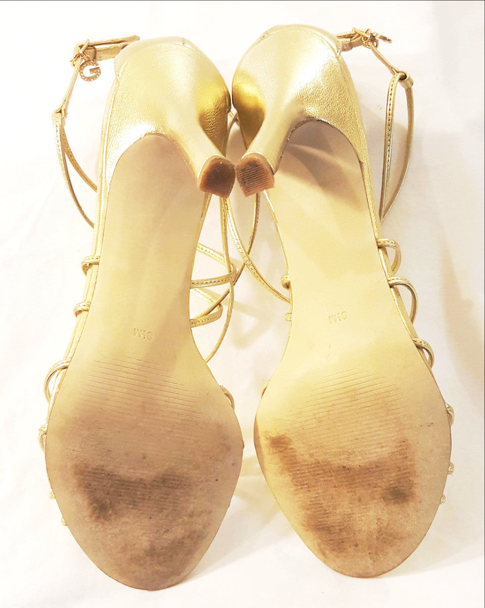 Guess Gold Strap Sandals