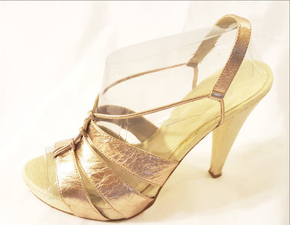 Joey Women’s Rose Gold Heels Metallic Pumps