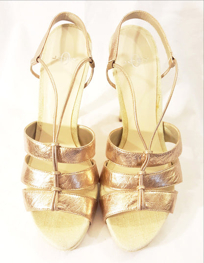 Joey Women’s Rose Gold Heels Metallic Pumps