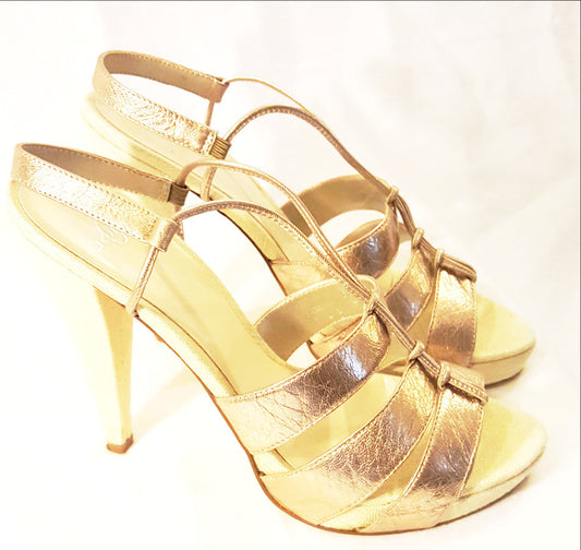 Joey Women’s Rose Gold Heels Metallic Pumps