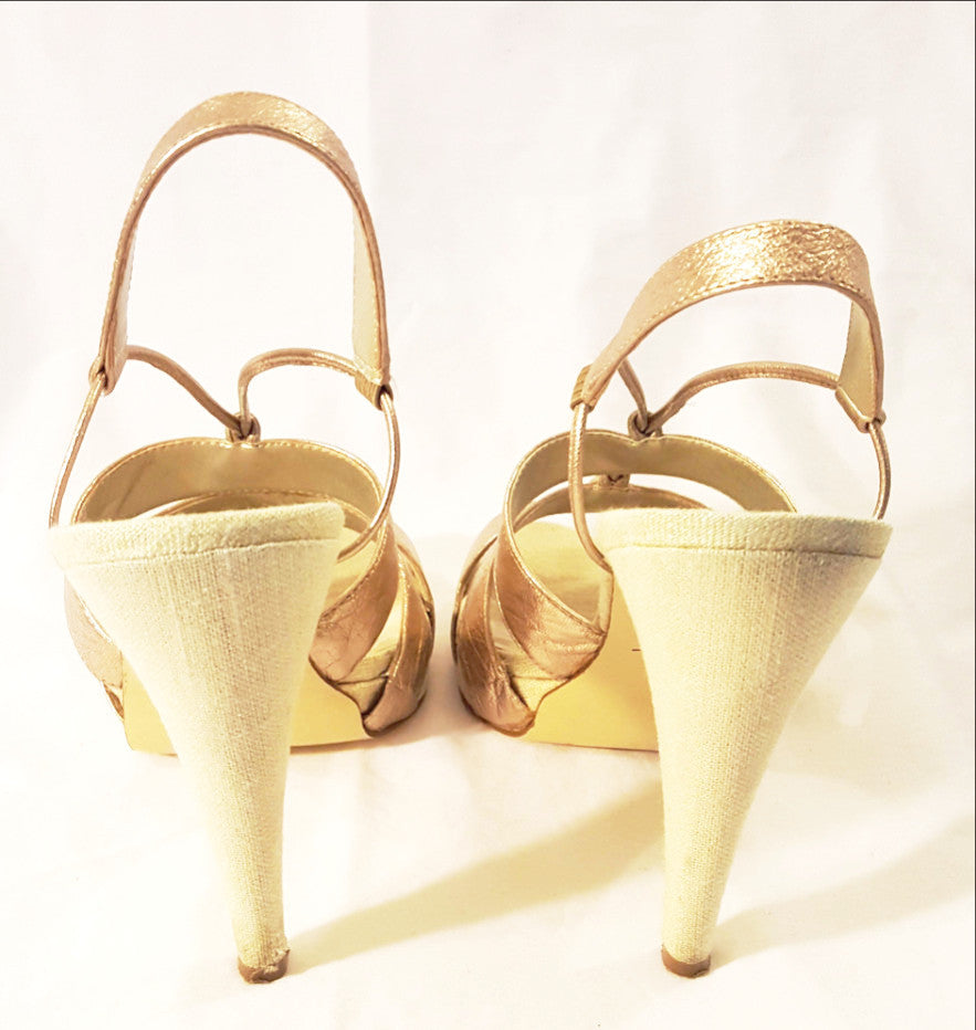 Joey Women’s Rose Gold Heels Metallic Pumps