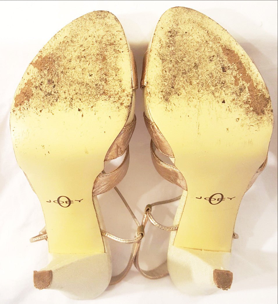 Joey Women’s Rose Gold Heels Metallic Pumps
