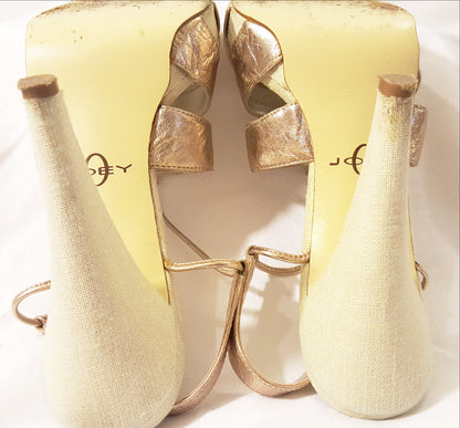 Joey Women’s Rose Gold Heels Metallic Pumps
