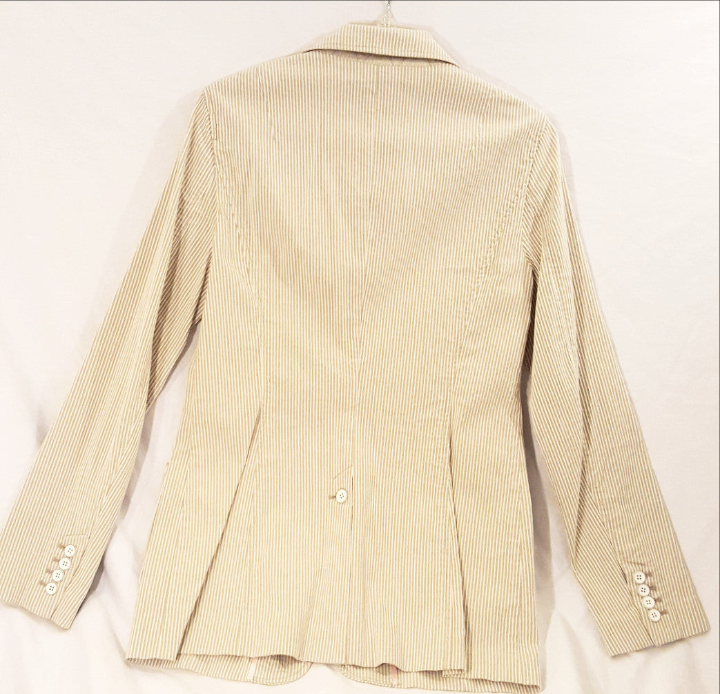 Banana Republic Tan Striped Blazer