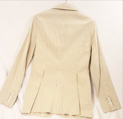 Banana Republic Tan Striped Blazer
