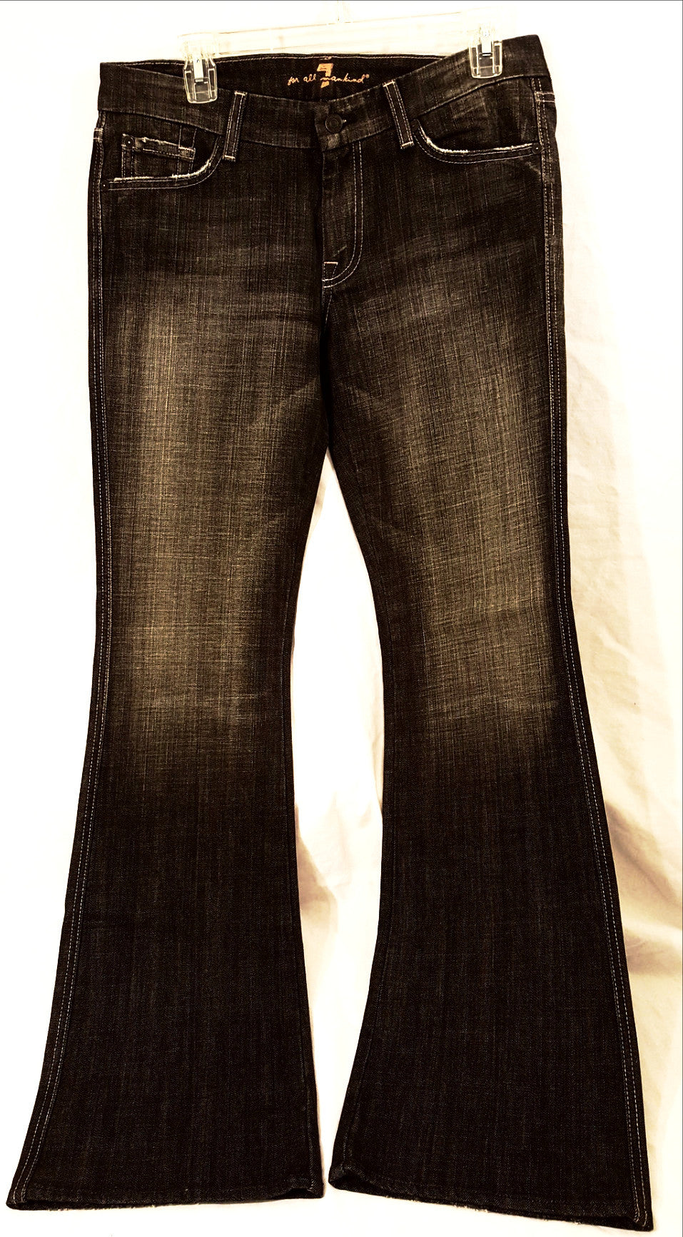 7 For All Mankind "A" Pocket Black Jeans
