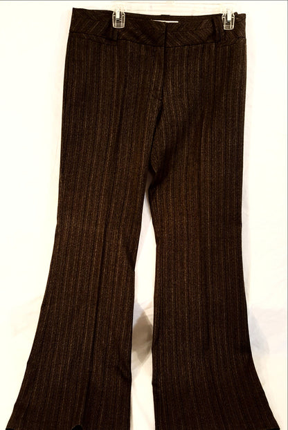 Brown 2PC Striped Pants Suit