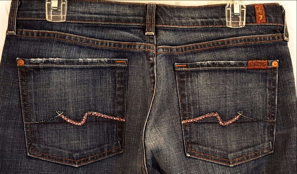 7 For All Mankind with Pink Crystals