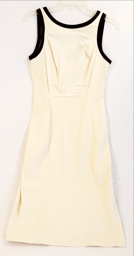 Cream and Black Stretch Dress
