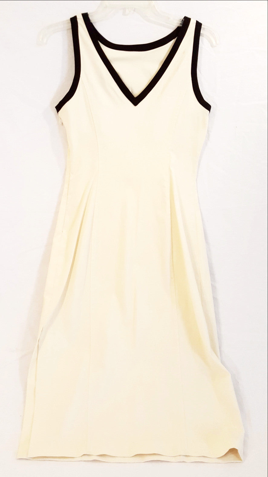 Cream and Black Stretch Dress