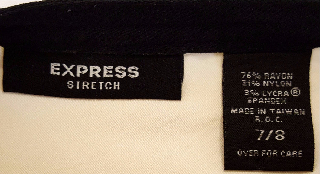 Cream and Black Stretch Dress