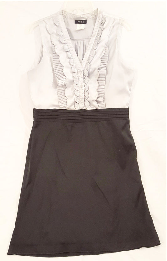 Silver and Black Short Dress