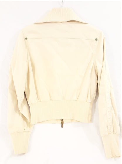 House of Dereon Cream Bomber Jacket