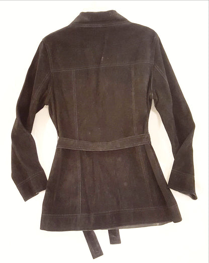 Belted Hipster Suede Jacket