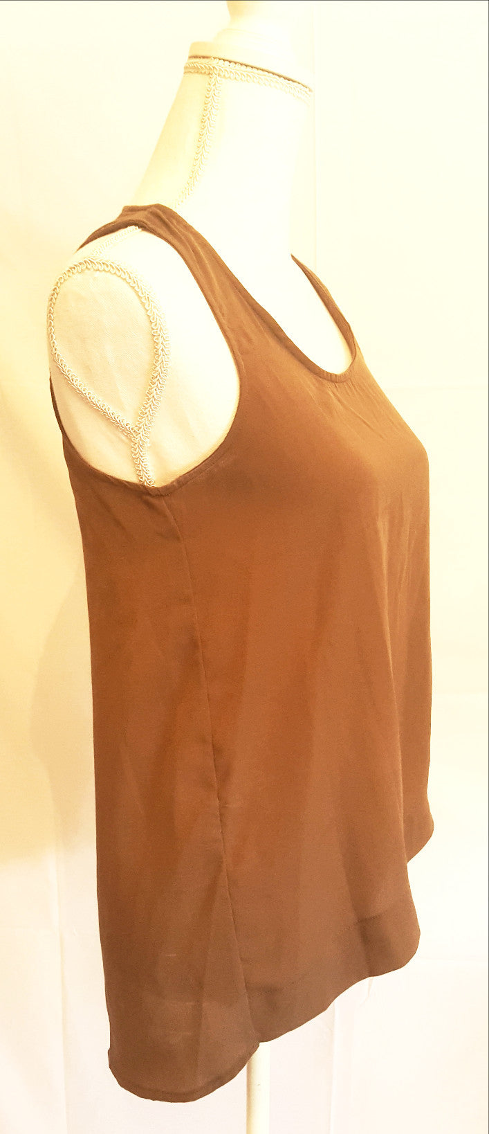 Ro & De Moca Brown Hi-Low Tank-New